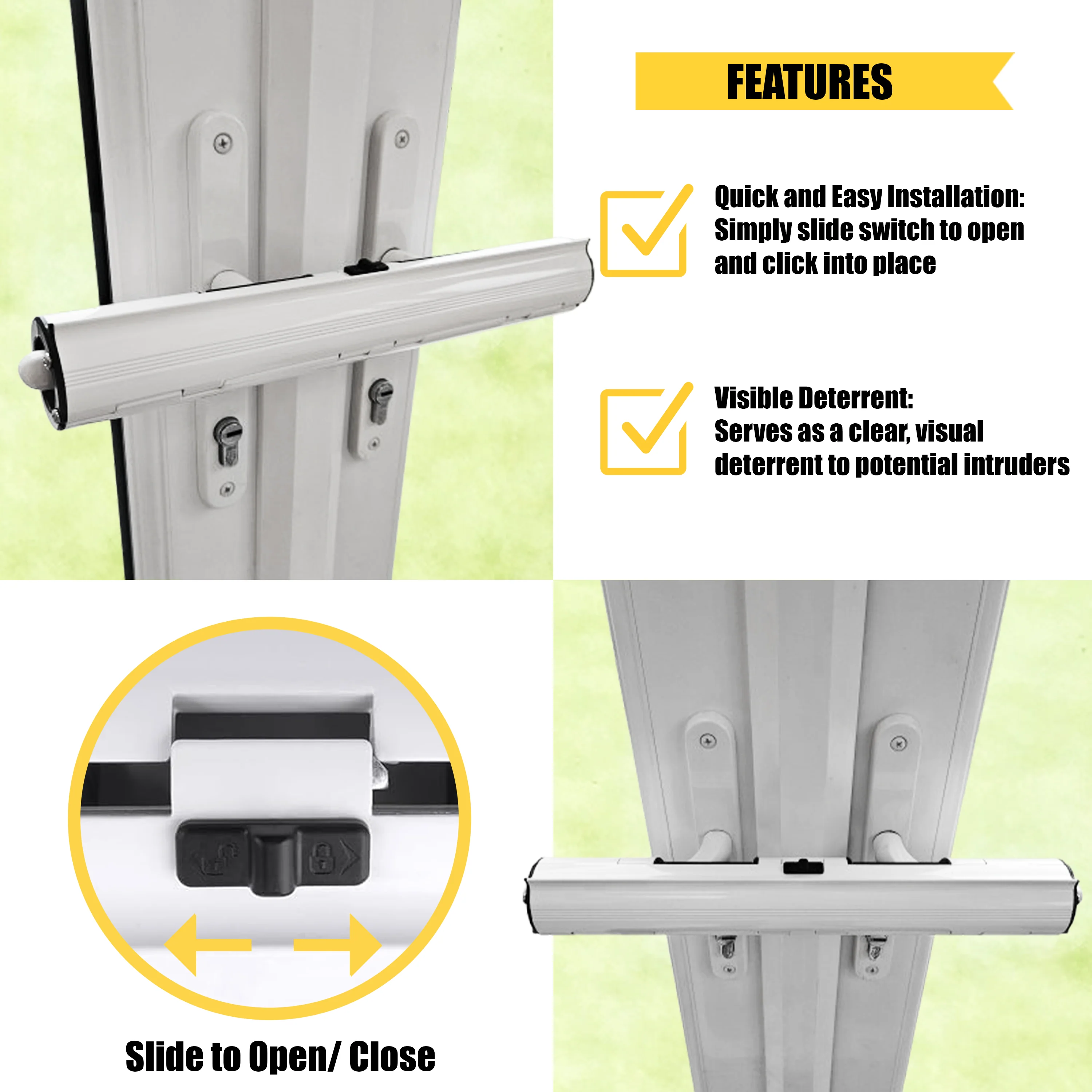 Home Secure™ Patio Door Lock | Security Lock For French Double Doors - Image 3