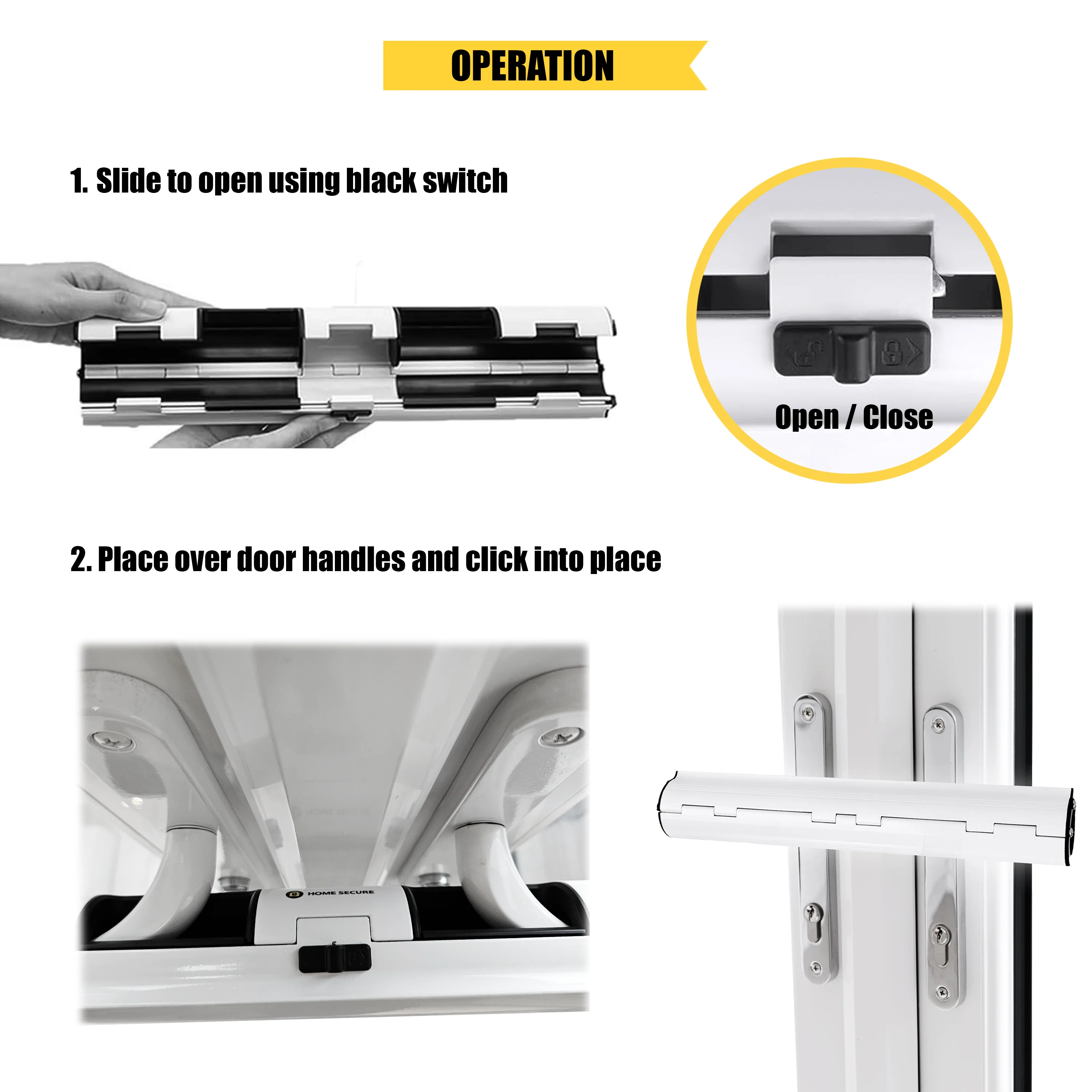 Home Secure™ Patio Door Lock | Security Lock For French Double Doors - Image 5