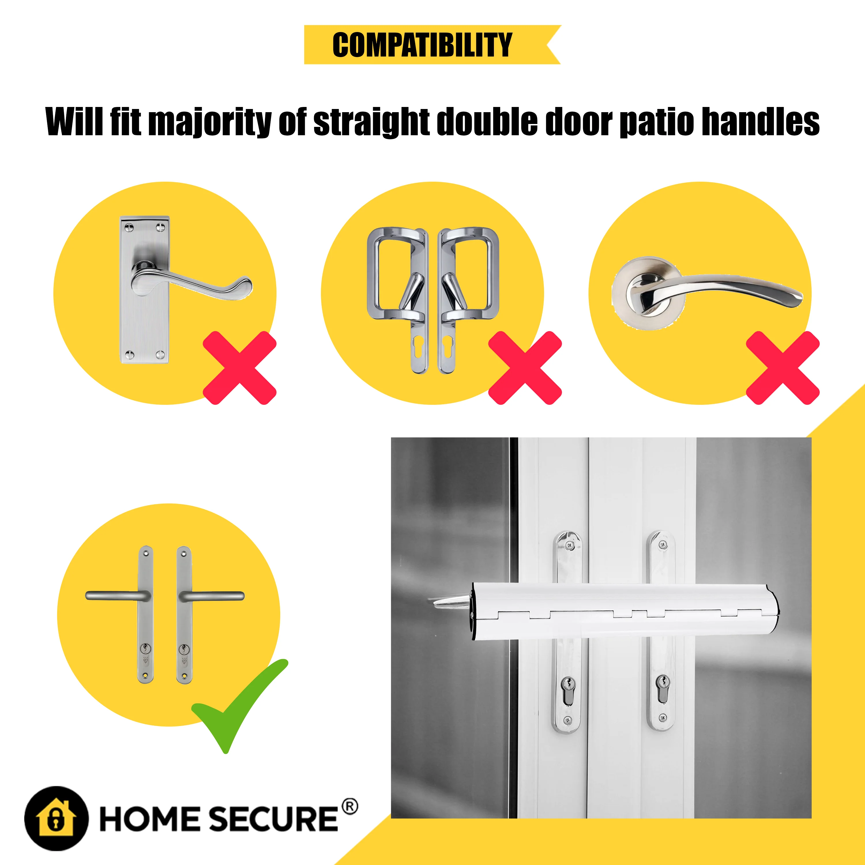 Home Secure™ Patio Door Lock | Security Lock For French Double Doors - Image 7